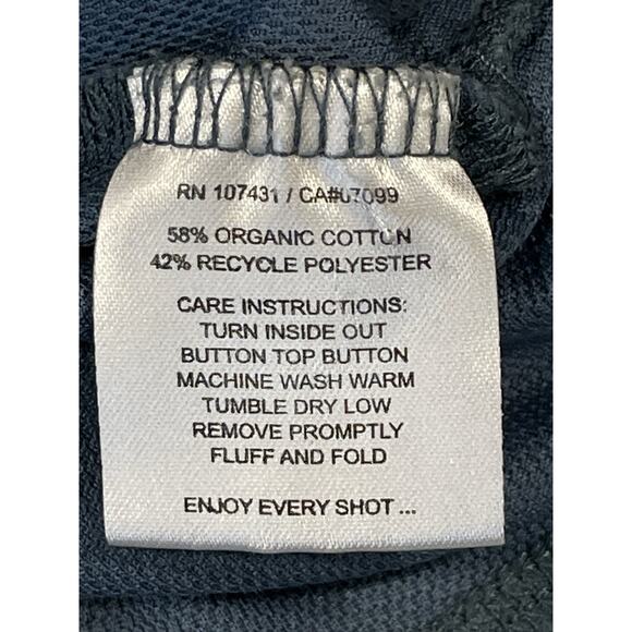 LinkSoul Button Up Shirt Men's (M) Tempus Fugit Short Sleeve Blue Organic Cotton - Picture 9 of 9